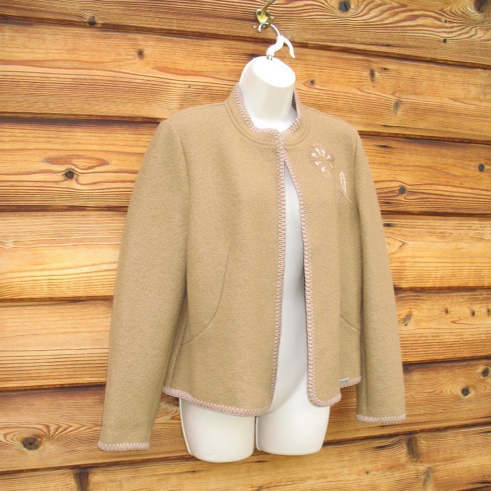 Tan Camel Wool Jacket - Picture 2 of 8